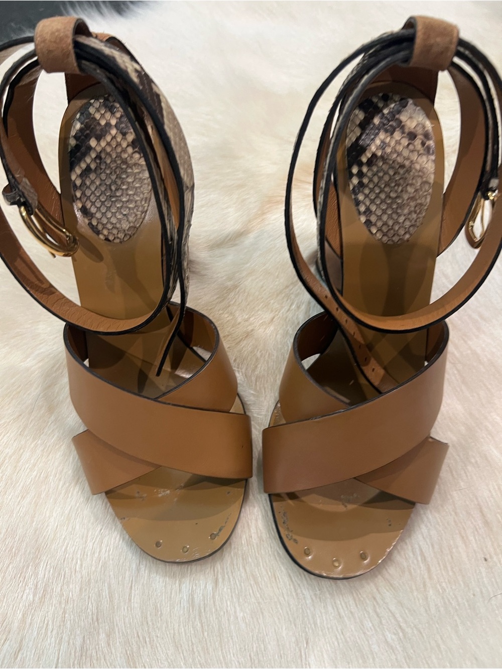 GUCCI Anaconda Sandals, size 7.5 (37.5) - Picture 2 of 3